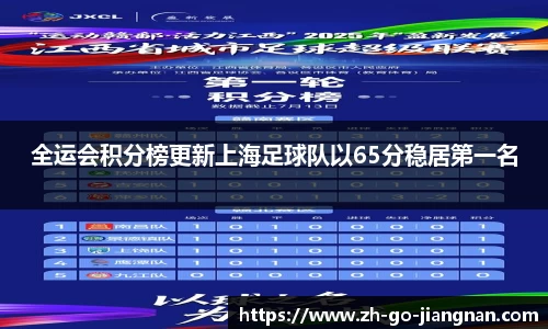 全运会积分榜更新上海足球队以65分稳居第一名